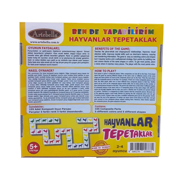 Zeka ve Dikkat Geliştiren Oyunlar I Tepetaklak Hayvanlar +5 Yaş - 3