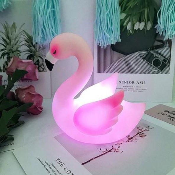 Led Gece Lambası Flamingo Gece Lambası Led Işıklı Silikon