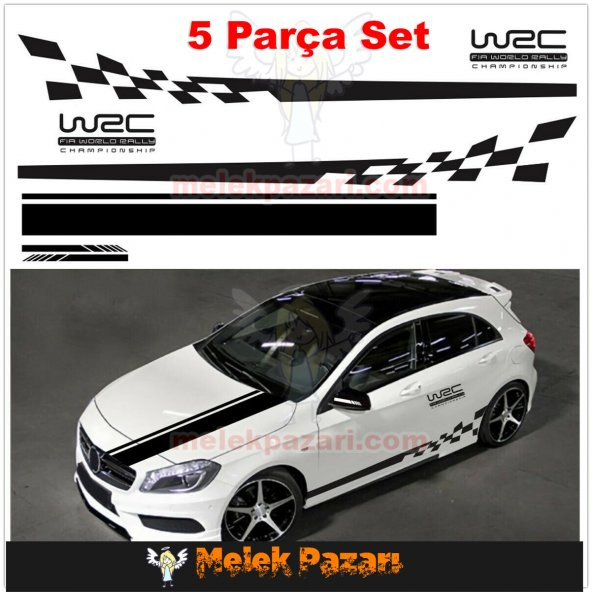 W2C Fia World Rally Yarış Şeritleri Oto Sticker Tüm Set