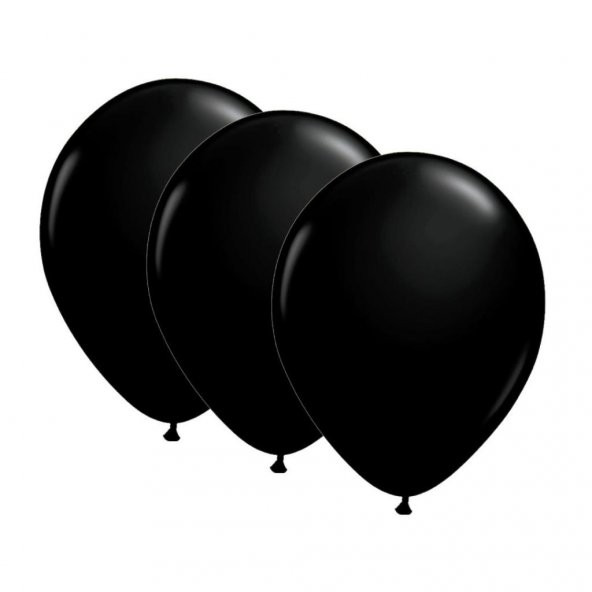 Metalik Balon Siyah 10 Adet