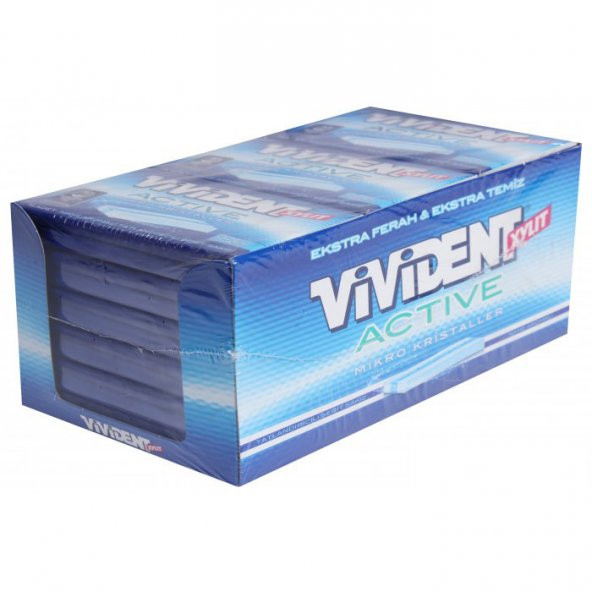 Vivident Extra Mikro Kristal Mavi Nane Tatlandırıcılı Şerit Sakız 18li Paket
