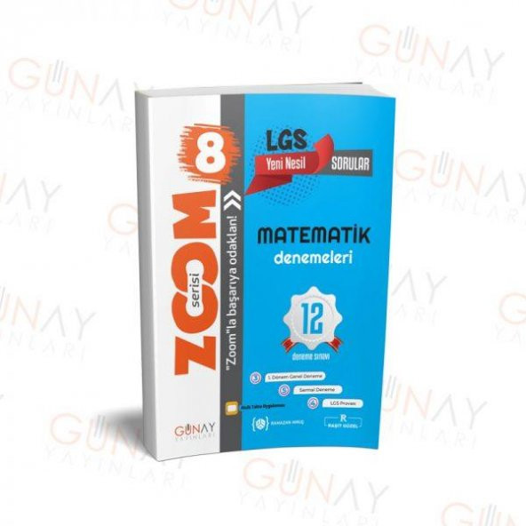 8. Sınıf LGS Zoom Matematik 12 li Deneme Sınavı Günay Yayınları