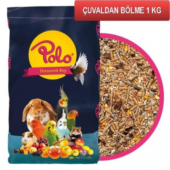 Polo Karışık Tavşan Kemirgen Yemi (ÇUVALDAN BÖLME) 1 Kg