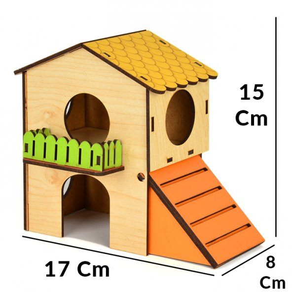 Flip Hamster Evi 2 Katlı Small