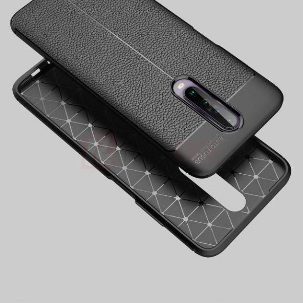 Xiaom Redmi K30 Deri Desenli Kamera Korumalı Silikon Kılıf - 4