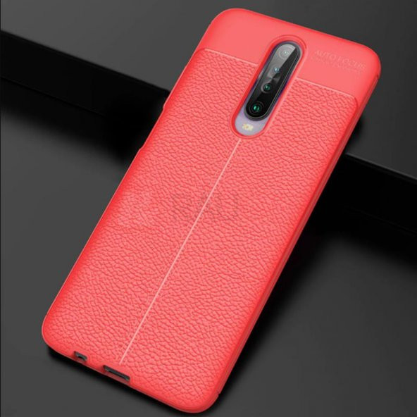 Xiaom Redmi K30 Deri Desenli Kamera Korumalı Silikon Kılıf - 8