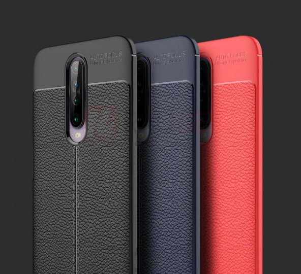 Xiaom Redmi K30 Deri Desenli Kamera Korumalı Silikon Kılıf - 11