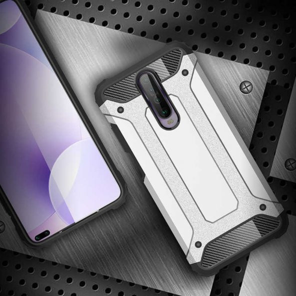 Xiaomi Redmi K30 Kamera Korumalı Armor Hybrid Zırh Kılıf - 5