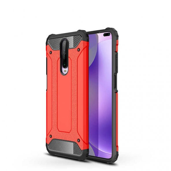 Xiaomi Redmi K30 Kamera Korumalı Armor Hybrid Zırh Kılıf - 8