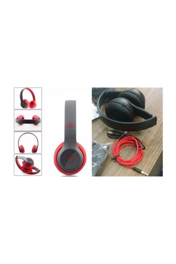 P47 Wıreless Bluetooth Kablosuz Radyolu Mp3 Çalar Kulaklık renksan 01