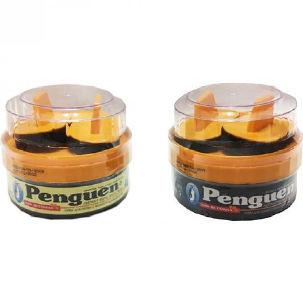 Penguen Krem Ayakkabı Boyası 200 ml Cilalı Çift Süngerli