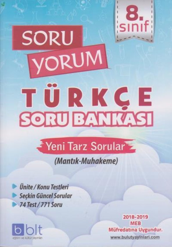 Bulut Eğitim 8. Sınıf Soru Yorum Türkçe Soru Bankası YENİ