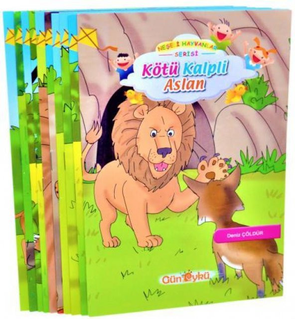 Gün Öykü Neşeli Hayvanlar Serisi Hikaye Seti 10 Kitap - 1