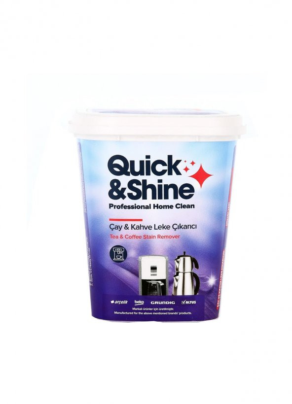 Çay ve Kahve Makineleri Leke Çıkarıcı Quick & Shine (Arçelik-Beko-Grundig-Altus)