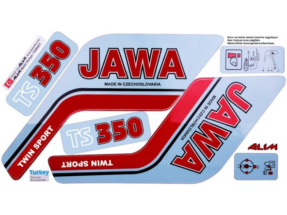 Jawa 350 Yazı Sticker Seti