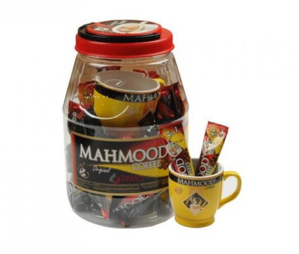 Mahmood Cafe Kavanoz 3Ü1 Arada Kahve 36 lı Bardak Hediyeli