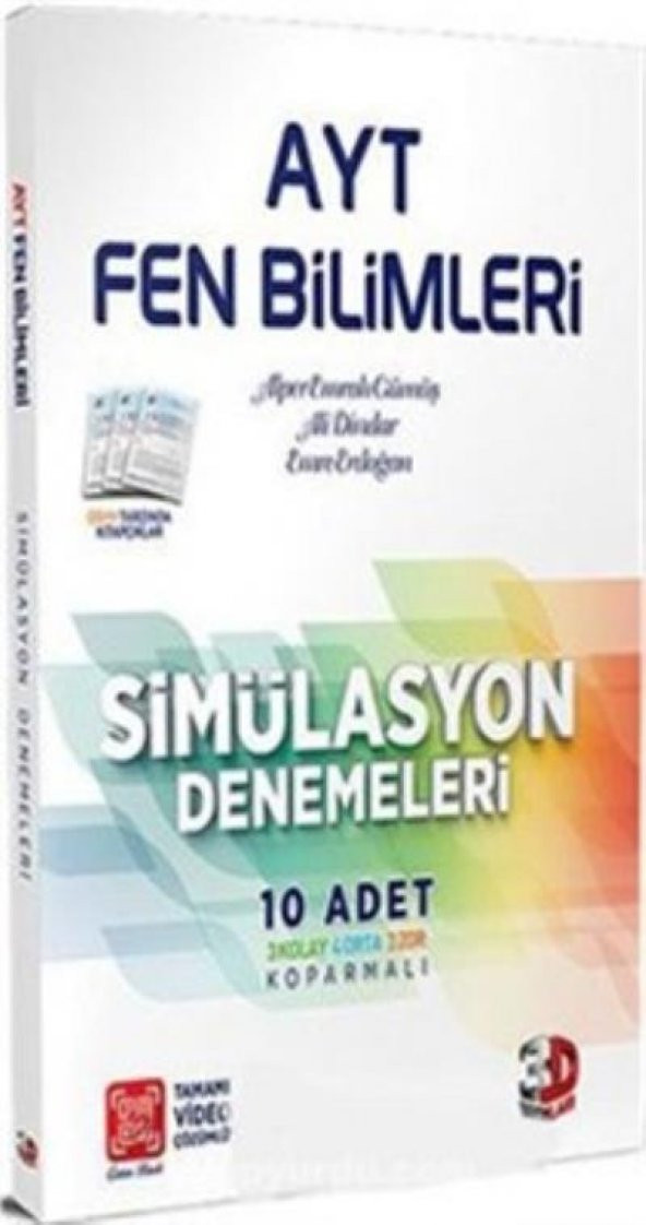Çözüm AYT 3D Fen Bilimleri Tamamı Video Çözümlü  Deneme