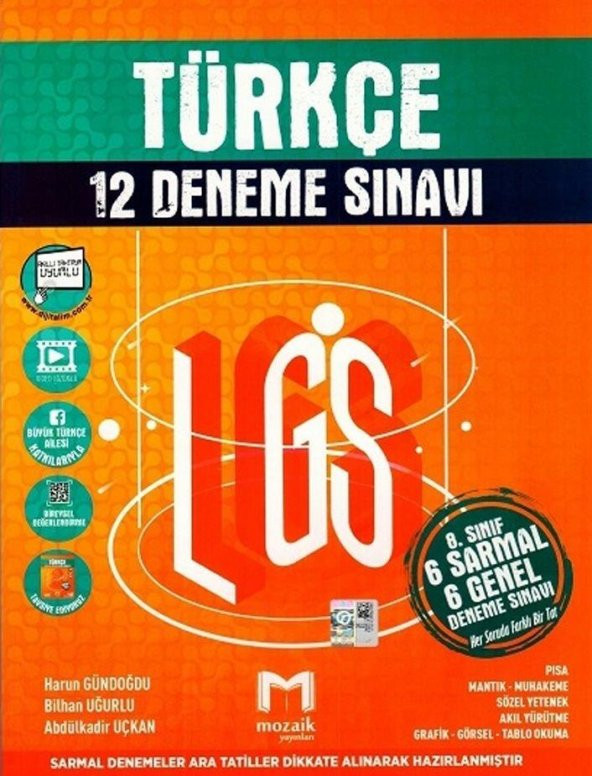 Mozaik Yayınları 8. Sınıf LGS Türkçe 12 Deneme