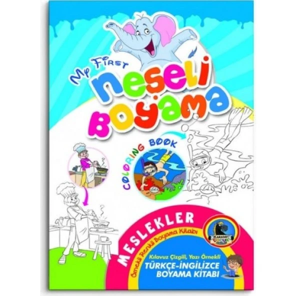 Karatay Türkçe - İngilizce Neşeli Boyama Kitabı Örnekli 32 Syf. (8 Kitap Takım) - 2
