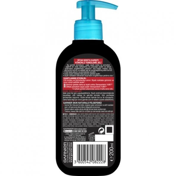 Garnier Saf  Temiz Siyah Nokta Karşıtı Kömürlü Temizleme Jeli 200 Ml - 2