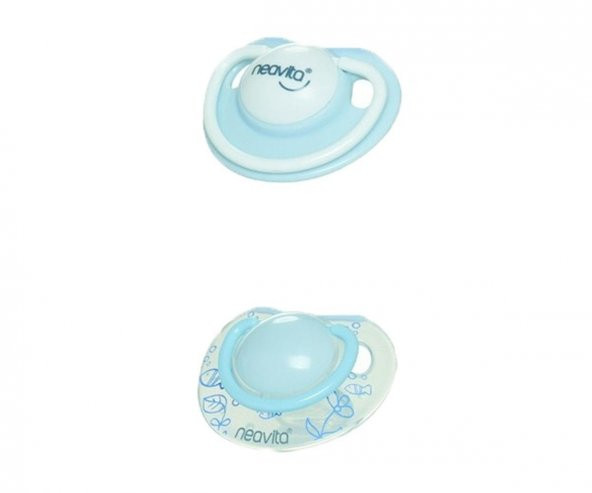 Neavita Ortodontik Silikon Emzik İkili (BPA0) 3 Ay+ / Açık Mavi