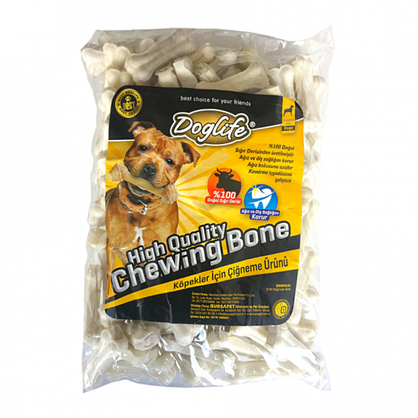 Doglife Sütlü Pres Beyaz Köpek Kemik 20 gr ( 100 Adet )