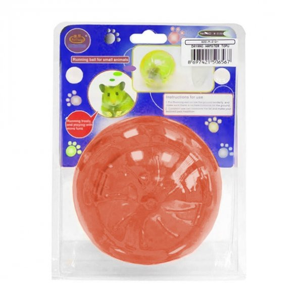Dayang Hamster Topu Turuncu-Pembe Renkte 13 cm - 1