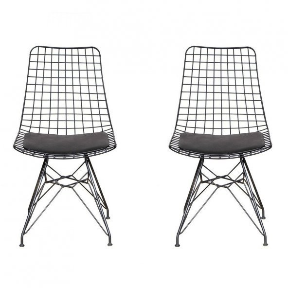 Tel Masa Sandalye Takımı Mermer Desenli 70x70 + 2 Sandalye