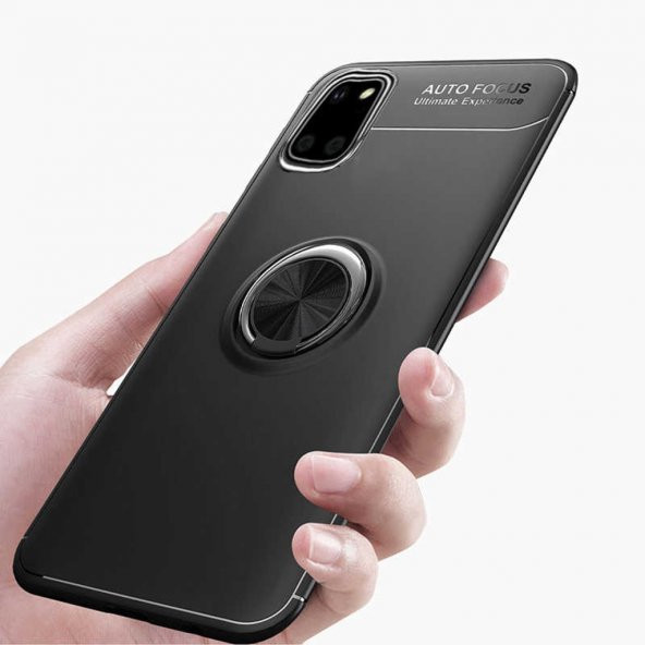 Galaxy A81 (Note 10 Lite) Yüzüklü Standlı Kamera Korumalı Kılıf - 11