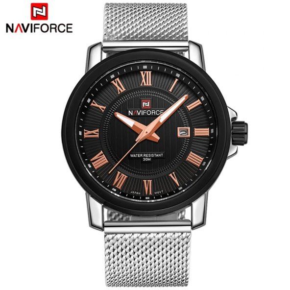 NaviForce Nf9038 Erkek Kol Saati Gümüş Sade Spor Tasarım Saat - 2