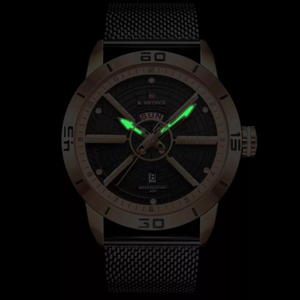 NaviForce NF9155 Erkek Kol Saati Sekio Mekanizma Lüks Hasır Saat - 5