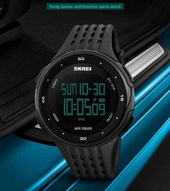 Skmei 1475 Siyah Spor Erkek Kol Saati Su Geçirmez Asker Saati - 2