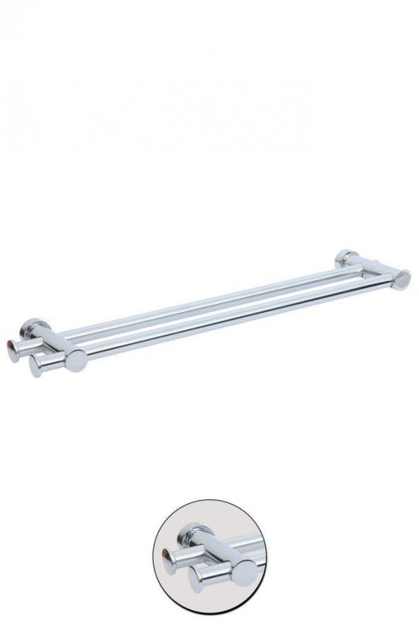 Maya Utopic Chrome İkili Bar 60cm 100 Pirinç
