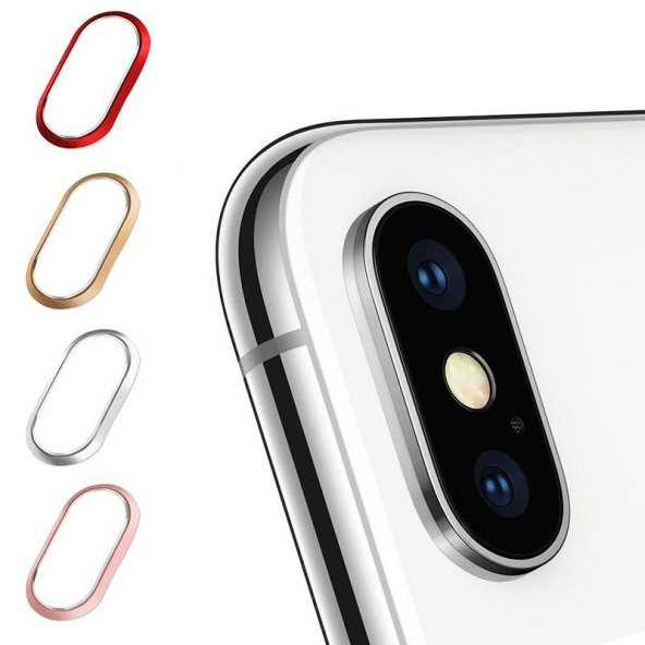 Apple iPhone X Metal Kamera Koruyucu Lens Koruma-Ç.Ç