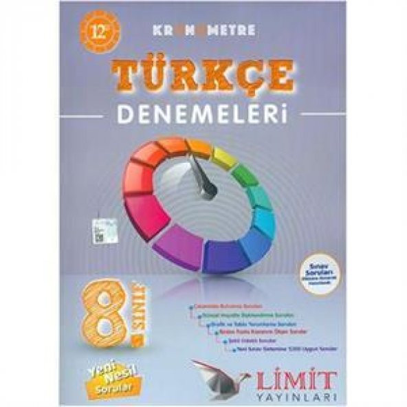 Limit Yayınları 8. Sınıf Türkçe Kronometre 12li Deneme