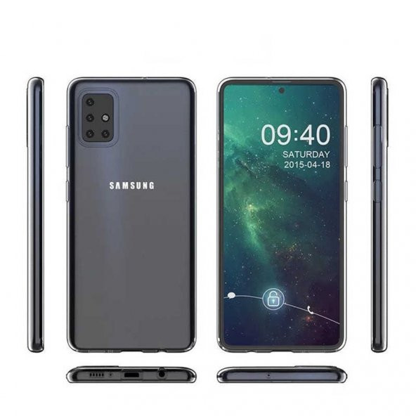 Galaxy A81 (Note 10 lite) Ultra İnce Esnek Sararmaz Şeffaf Kılıf