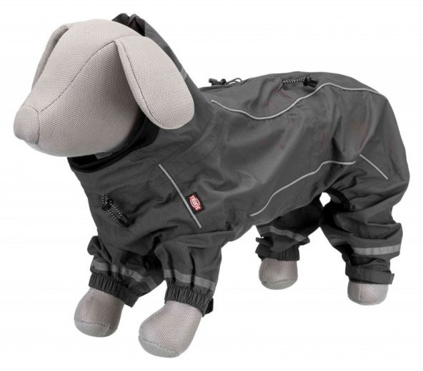 Trixie Köpek Yağmurluğu, Uzun Bacaklı, S 33cm Gri - 1