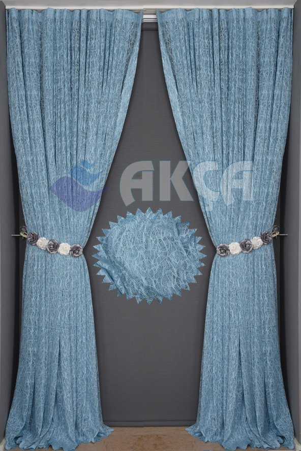 ÖRÜMCEK TÜL Hazır Düğmeleri Dikilmiş Salon Perde 1.Sınıf 300x260 - 2