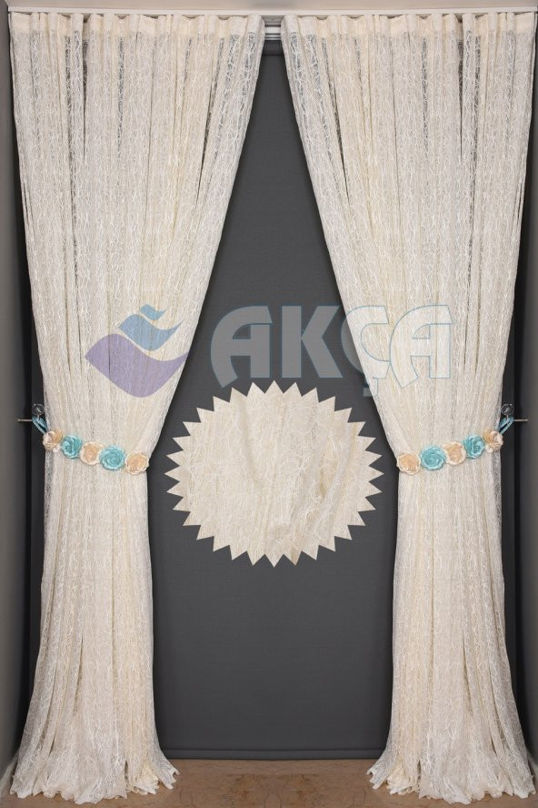 ÖRÜMCEK TÜL Hazır Düğmeleri Dikilmiş Salon Perde 1.Sınıf 300x260 - 4