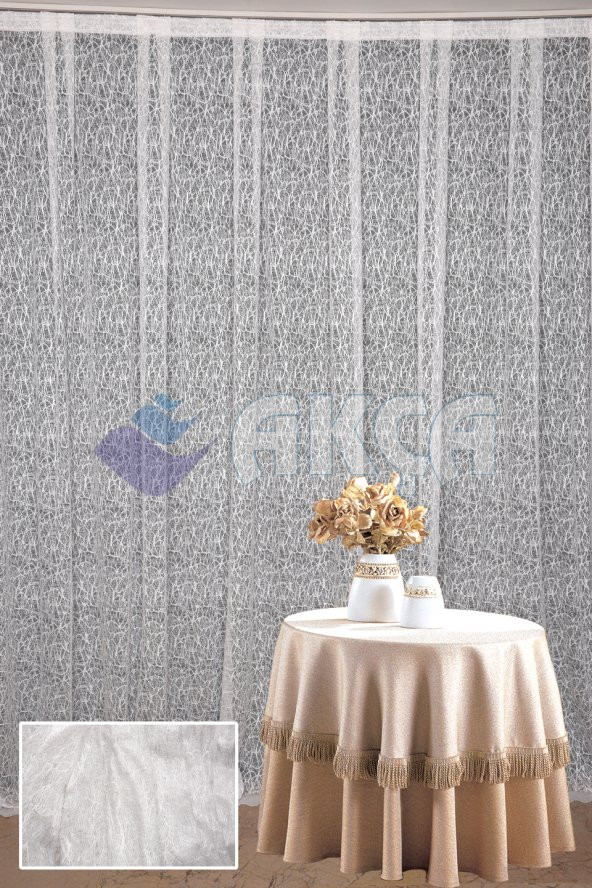 ÖRÜMCEK TÜL Hazır Düğmeleri Dikilmiş Salon Perde 1.Sınıf 300x260 - 9