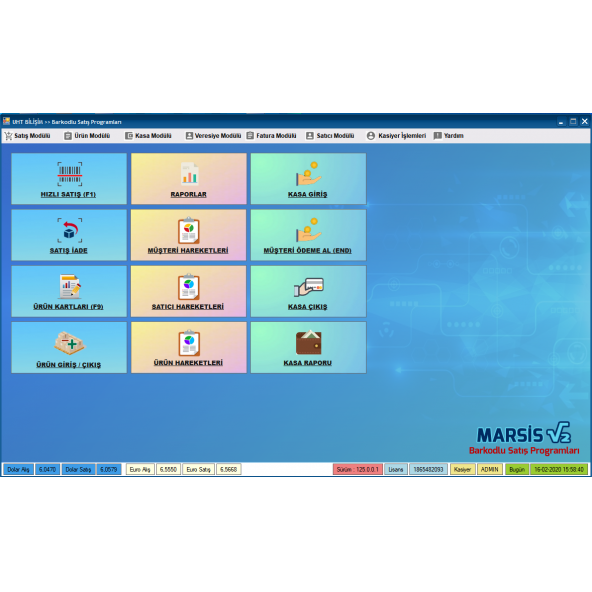 Marsis V2 Tekel Büfe Satış Programı + Kablolu Standlı Barkod Okuyucu (Ultra Paket 2) - 3