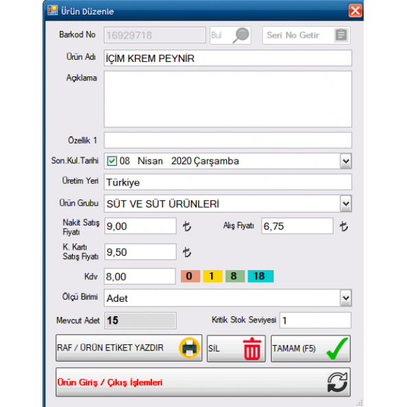 Marsis V2 Tekel Büfe Satış Programı + Kablolu Standlı Barkod Okuyucu (Ultra Paket 2) - 6