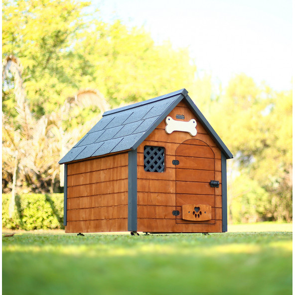 Mandu Isı Yalıtımlı Ahşap Köpek Kulübesi (Large)