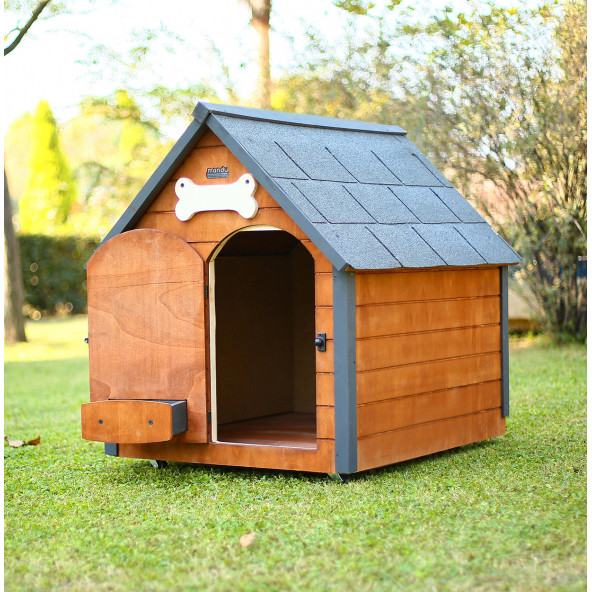Mandu Isı Yalıtımlı Ahşap Köpek Kulübesi (Large) - 2