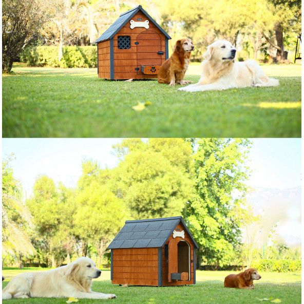 Mandu Isı Yalıtımlı Ahşap Köpek Kulübesi (Large) - 6