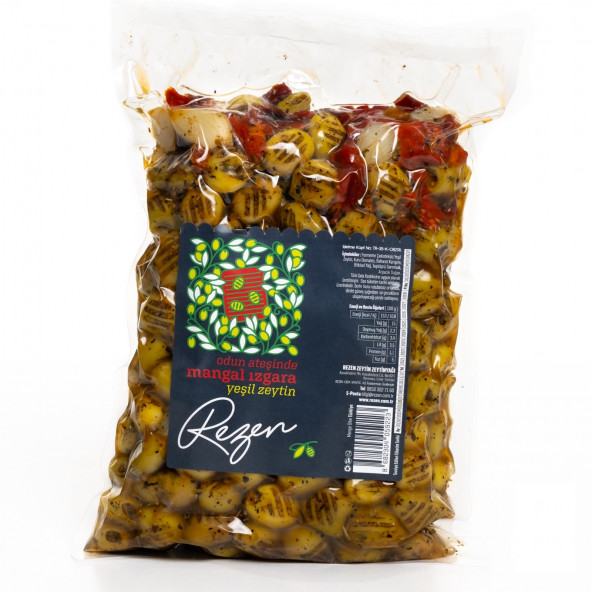 Rezen Odun Ateşinde Mangal Izgara Yeşil Zeytin 1000 gr - 3