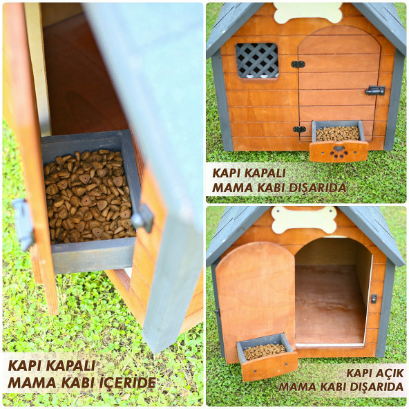 Mandu Isı Yalıtımlı Ahşap Köpek Kulübesi (Medıum) - 8