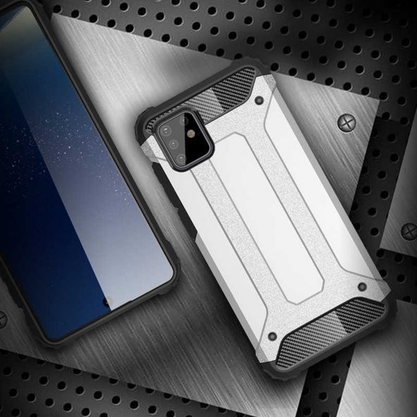 Galaxy A81(Note 10 Lite) Kamera Korumalı Armor Hybrid Zırh Kılıf - 11