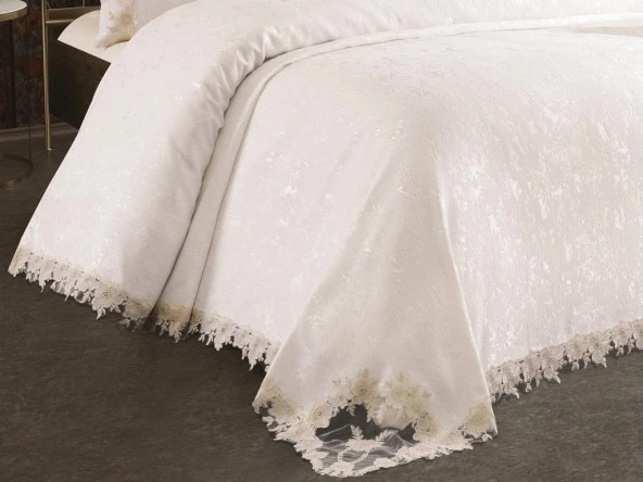 Çeyiz Diyarı Rüya Yatak Örtüsü Krem Cappucino - Resim 3