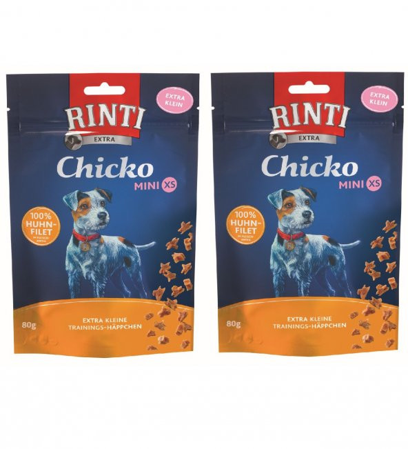 Rinti Chicko Mini XS Tavuklu Küçük Irk Köpek Ödülü 80 Gr x 2 Adet
